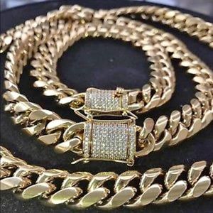 Men’s 10mm 30 inch Cuban Linked Chain&Bracelet